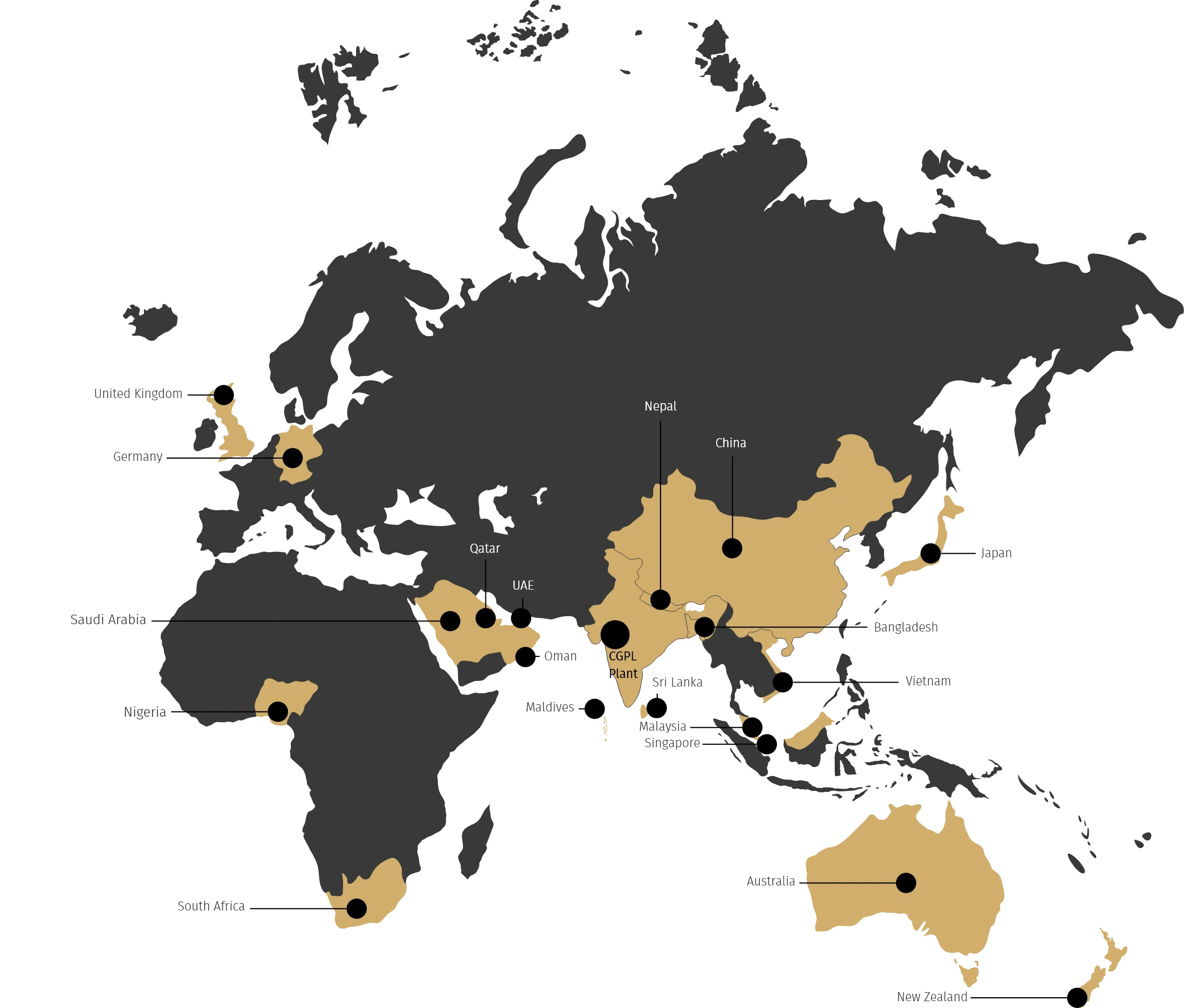 World Map with network